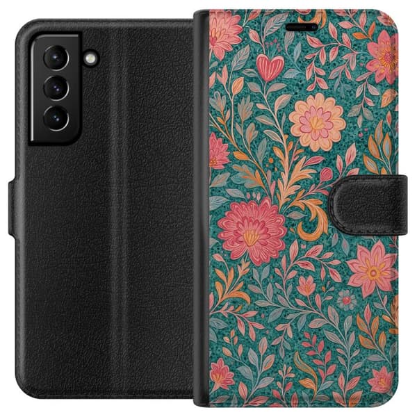 Kompatibel Tegnebogsetui til Samsung Galaxy S21+ 5G Floral Dream