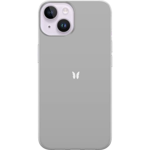 Kompatibel Mobilcover til Apple iPhone 14 Grå Sommerfugl