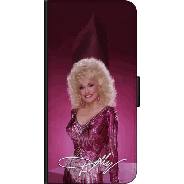 Kompatibel Tegnebogsetui til Huawei P40 Pro Dolly Parton i glittrande rosa klänning