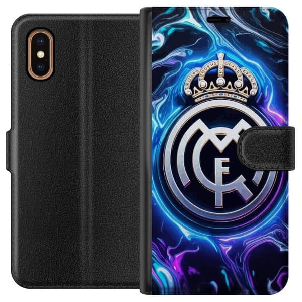 Kompatibelt Lommeboketui til Apple iPhone XS Max Real Madrid