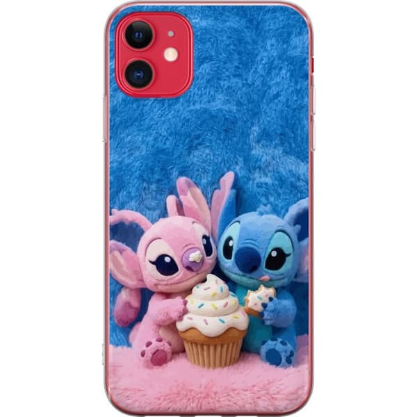Kompatibel Mobilcover til Apple iPhone 11 Søde blå og lyserøde figurer med stor cupcake og krymmel
