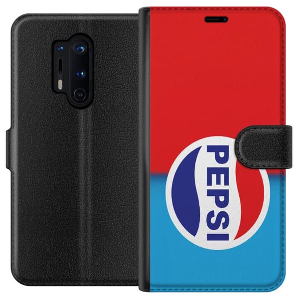 Kompatibelt Plånboksfodral till OnePlus 8 Pro Ikoniskt Pepsi-design