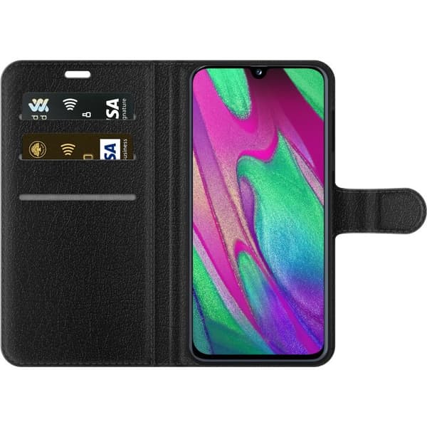 Kompatibelt Plånboksfodral till Samsung Galaxy A40 Leather