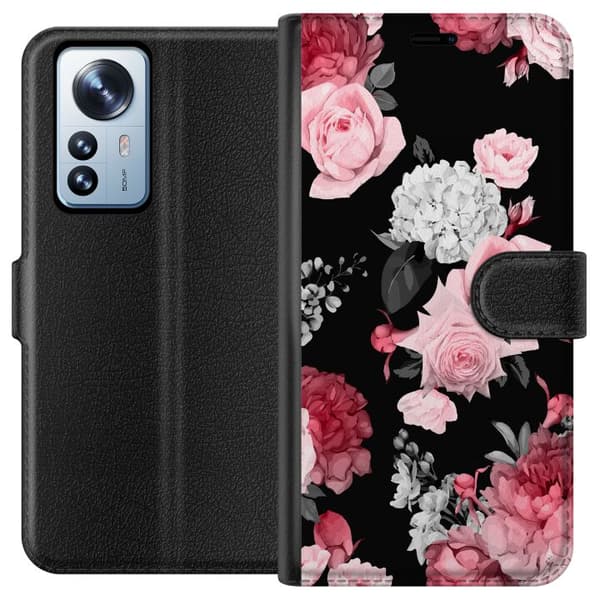 Kompatibelt Plånboksfodral till Xiaomi 12 Pro Floral Bloom