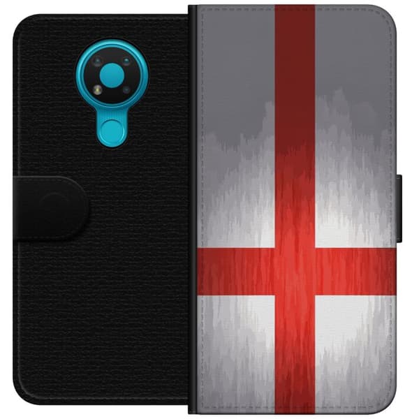 Kompatibel Tegnebogsetui til Nokia 3.4 Englands flagga
