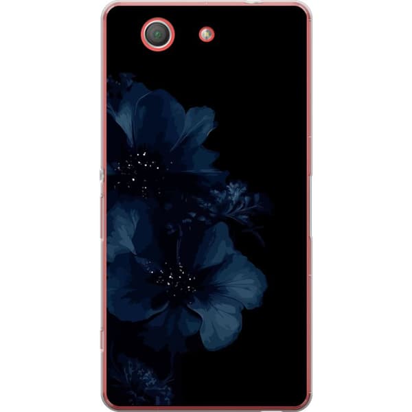 Kompatibelt Mobildeksel til Sony Xperia Z3 Compact Mörkblå blommor