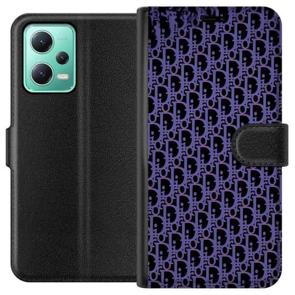 Kompatibelt Lommeboketui til Xiaomi Redmi Note 12 Moderneluksuriøst monogram i stilrent design