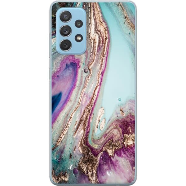 Kompatibelt Mobildeksel til Samsung Galaxy A52 5G Lila marmor