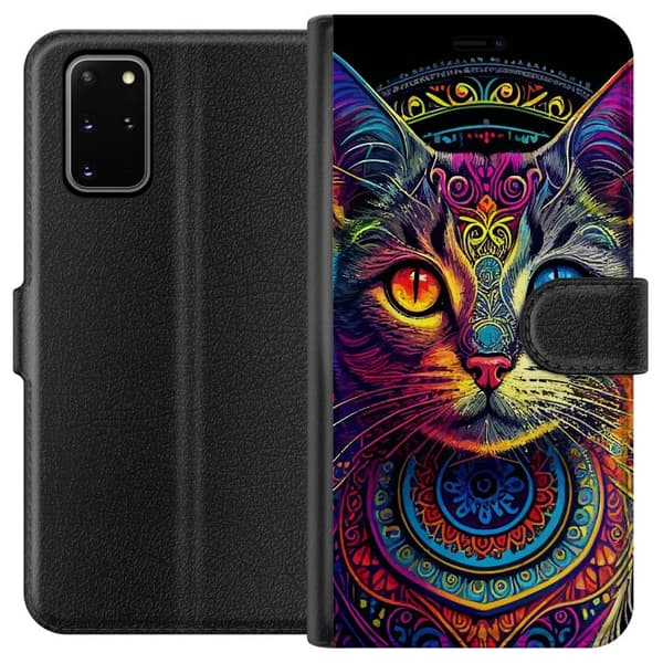 Kompatibelt Plånboksfodral till Samsung Galaxy S20+ Katt
