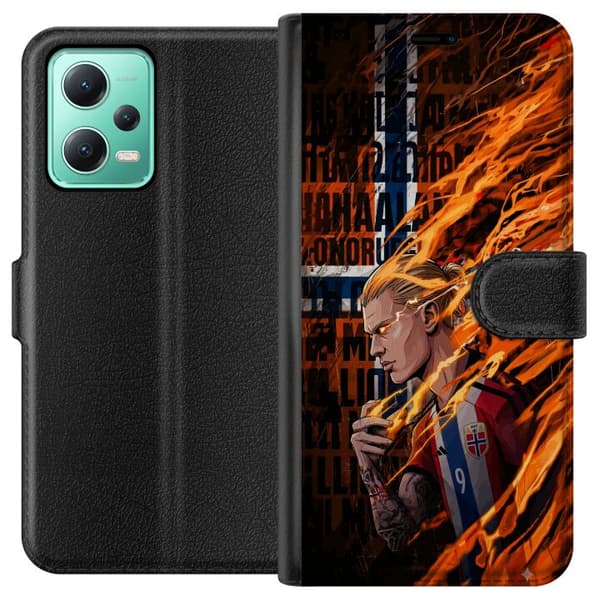 Kompatibel Tegnebogsetui til Xiaomi Redmi Note 12 Dynamisk fodboldmotiv