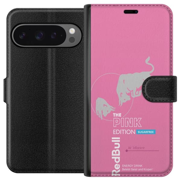 Kompatibel Tegnebogsetui til Google Pixel 9 Pro XL Moderne lyserød energidrik design