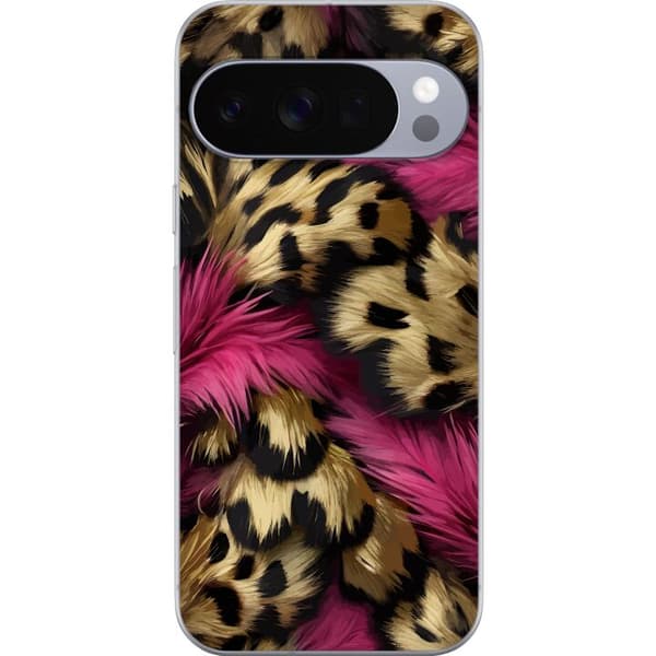 Kompatibel Mobilcover til Google Pixel 10 Pro XL Blødt leopardmønster med lyserøde detaljer