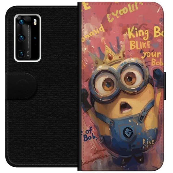 Kompatibel Tegnebogsetui til Huawei P40 Pro Minion Med Krona