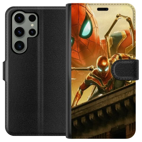 Kompatibel Tegnebogsetui til Samsung Galaxy S23 Ultra Spiderman