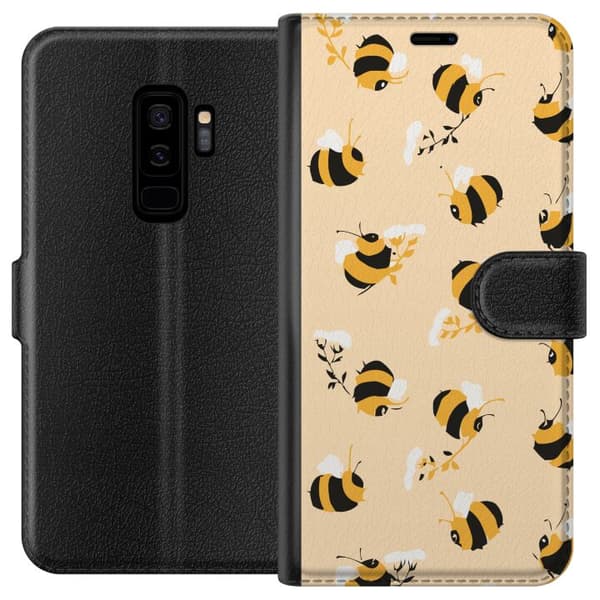 Kompatibelt Plånboksfodral till Samsung Galaxy S9+ Humlor Mönster