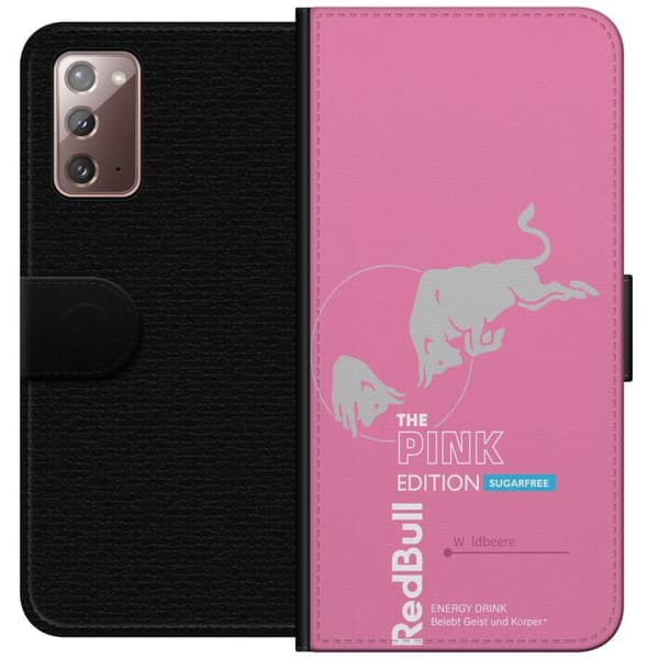 Kompatibelt Plånboksfodral till Samsung Galaxy Note20 Modern rosa energidrycksdesign
