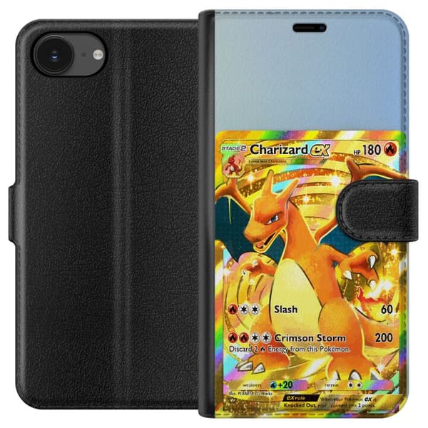 Kompatibelt Lommeboketui til Apple iPhone 17e Premiummotiv med Charizard EX