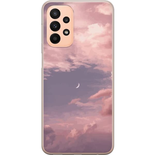 Kompatibelt Mobilskal till Samsung Galaxy A23 Rosa himmel