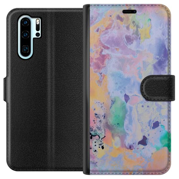 Kompatibel Tegnebogsetui til Huawei P30 Pro Marmor