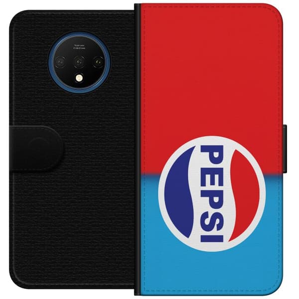 Kompatibel Tegnebogsetui til OnePlus 7T Ikonisk Pepsi-design