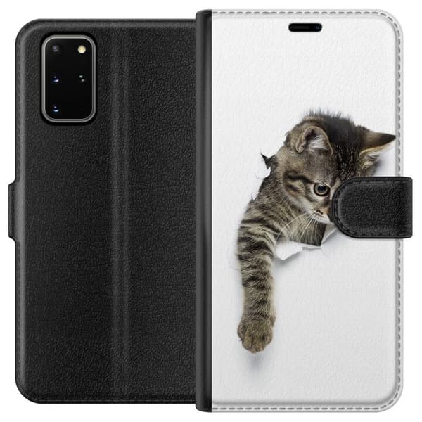 Kompatibelt Plånboksfodral till Samsung Galaxy S20+ Katt