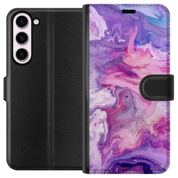 Kompatibel Tegnebogsetui til Samsung Galaxy S23+ Marmor Lilla