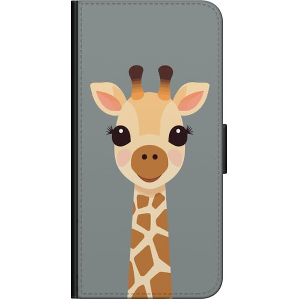 Kompatibel Tegnebogsetui til Xiaomi Redmi Note 8 Pro  Söt giraff med stora ögon