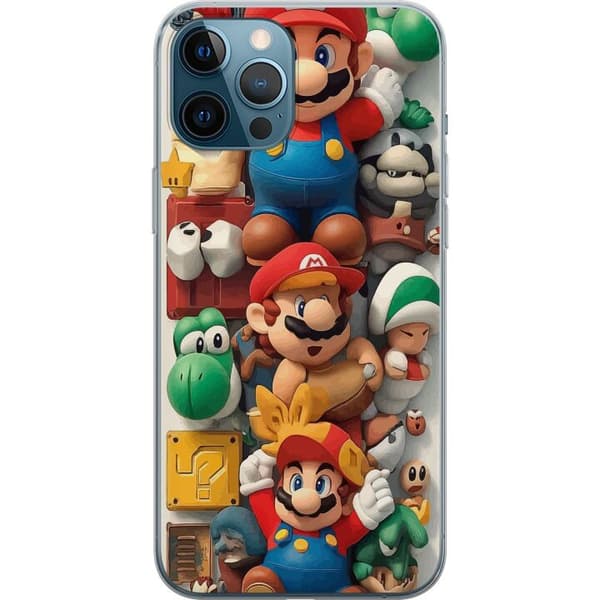 Kompatibelt Mobilskal till Apple iPhone 12 Pro Max Super Mario Ikonisk Karaktär Collage