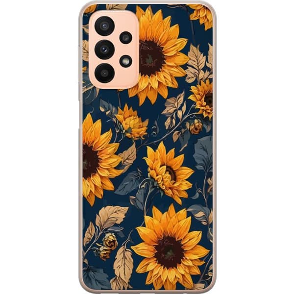 Kompatibelt Mobilskal till Samsung Galaxy A23 Solrosor