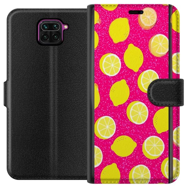 Yhteensopiva Lompakkokotelo Xiaomi Redmi Note 9 Citronmönster rosa