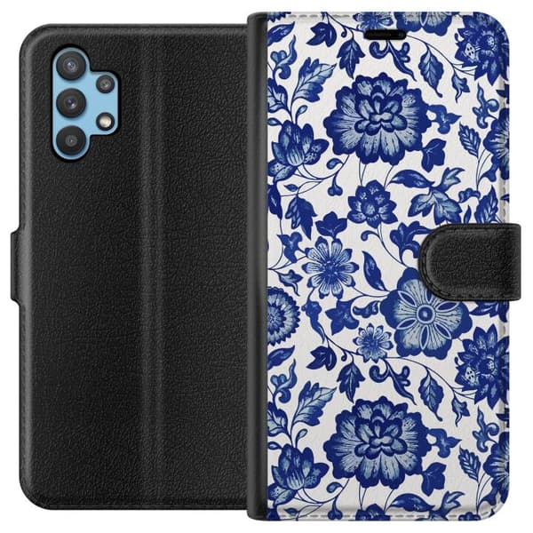 Kompatibelt Plånboksfodral till Samsung Galaxy A32 5G Blommor - Floral