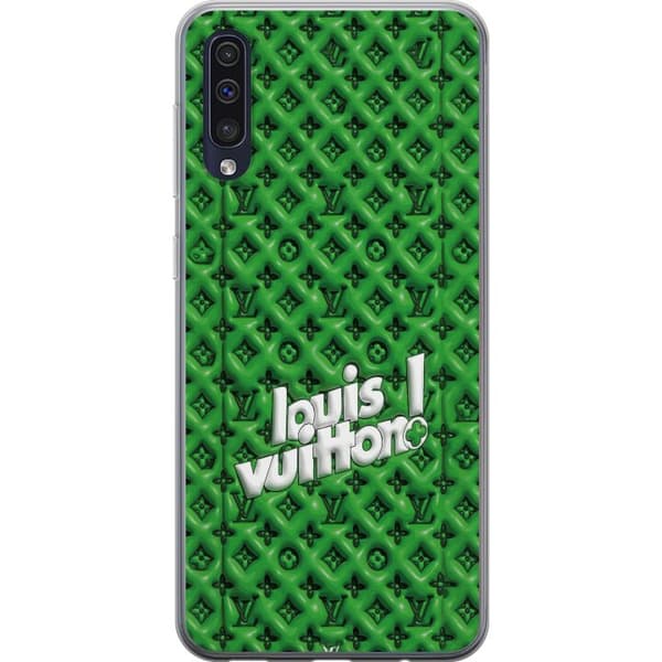 Kompatibelt Mobildeksel til Samsung Galaxy A50 Grønt luksusmønster med monogram