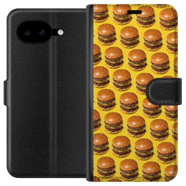 Kompatibelt Lommeboketui til Google Pixel 10a Grafisk hamburgermønster for matelskere