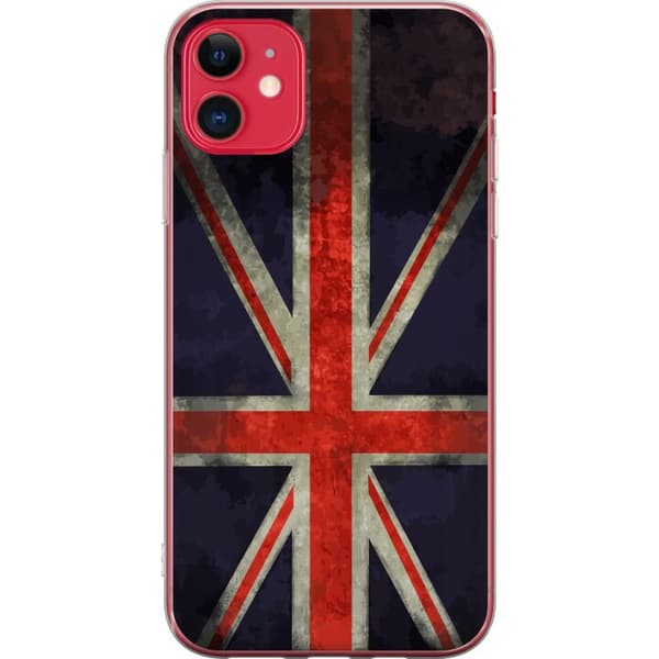 Kompatibelt Mobildeksel til Apple iPhone 11 Britisk flagg med rustikk følelse