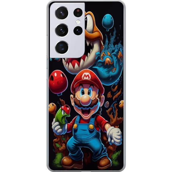 Kompatibelt Mobildeksel til Samsung Galaxy S21 Ultra 5G Super Mario