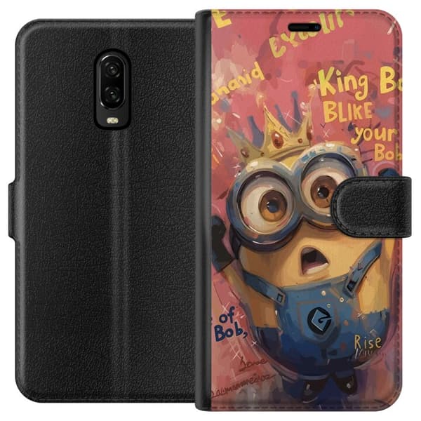 Kompatibel Tegnebogsetui til OnePlus 6T Minion Med Krona
