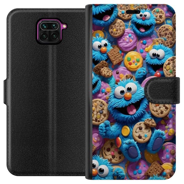 Kompatibel Tegnebogsetui til Xiaomi Redmi Note 9 Blå kakmonster med kakor