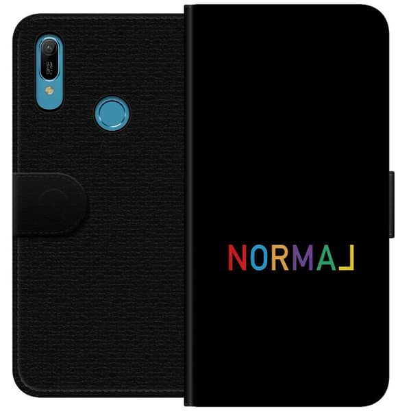 Kompatibel Tegnebogsetui til Huawei Y6 (2019) Färgglad Normal text