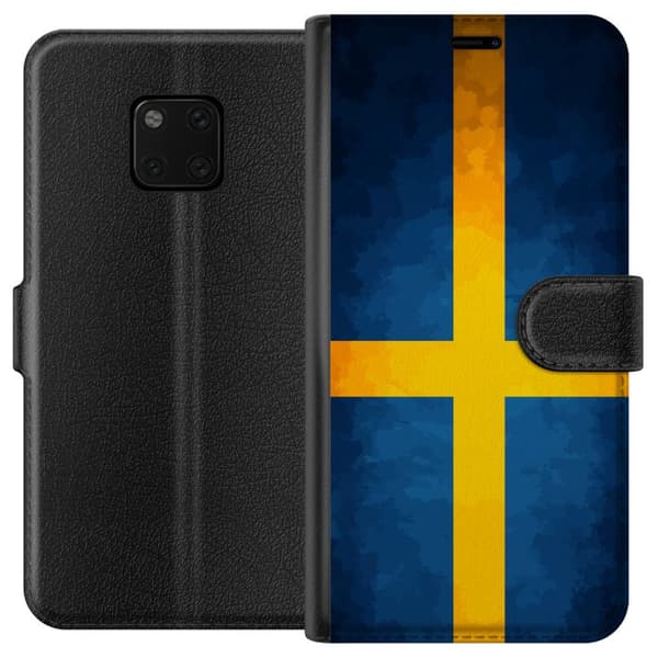 Kompatibel Tegnebogsetui til Huawei Mate 20 Pro Svenska flaggan