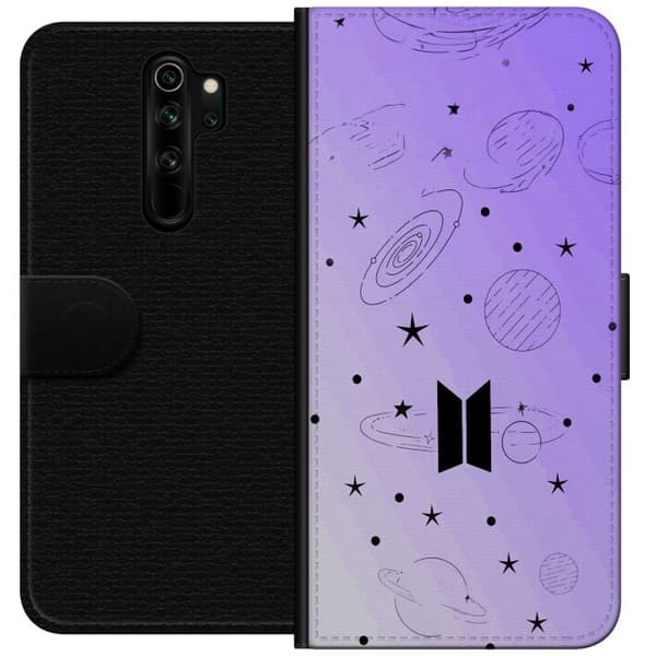 Kompatibel Tegnebogsetui til Xiaomi Redmi Note 8 Pro  Minimalistisk K-pop og rumtema