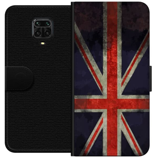 Kompatibelt Plånboksfodral till Xiaomi Redmi Note 9 Pro Brittisk flagga med rustik känsla