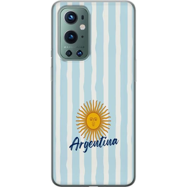 Kompatibelt Mobildeksel til OnePlus 9 Pro Argentinas flagg med Sol de Mayo i minimalistisk blåhvit design