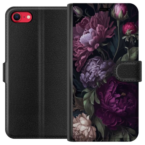 Kompatibelt Lommeboketui til Apple iPhone SE (2022) Blomster