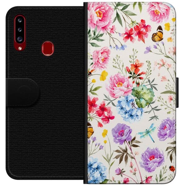 Kompatibelt Plånboksfodral till Samsung Galaxy A20s Bloom Society