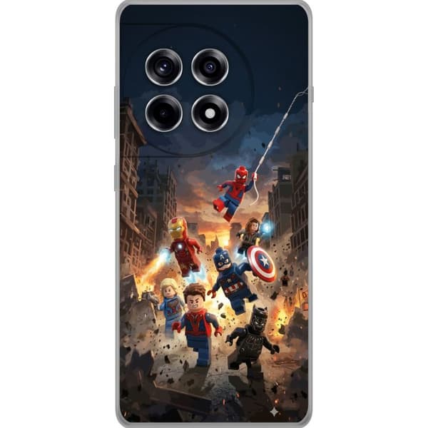 Kompatibelt Mobildeksel til OnePlus 12R Spennende LEGO Marvel motiv for superheltfans