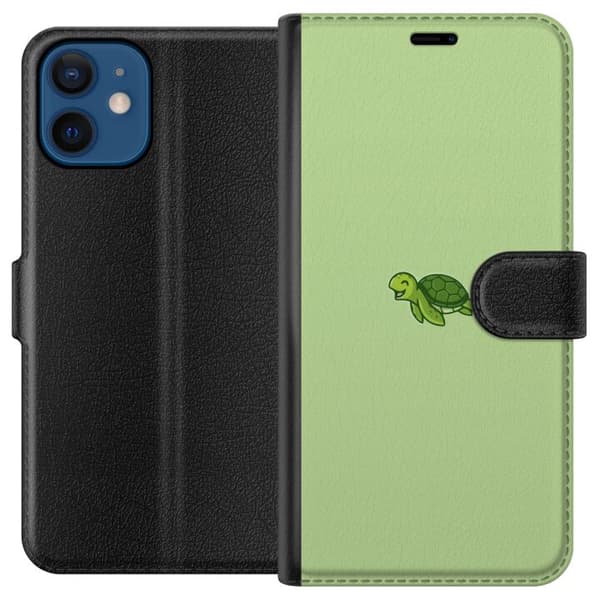 Kompatibelt Lommeboketui til Apple iPhone 12 Sköldpadda
