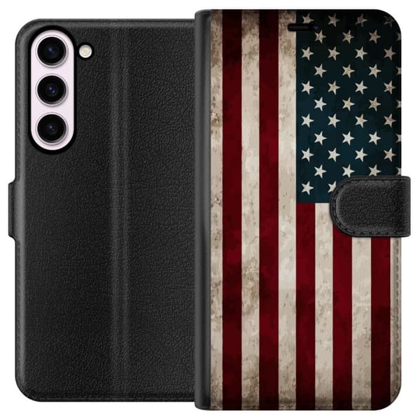 Kompatibel Tegnebogsetui til Samsung Galaxy S23+ USA Flag
