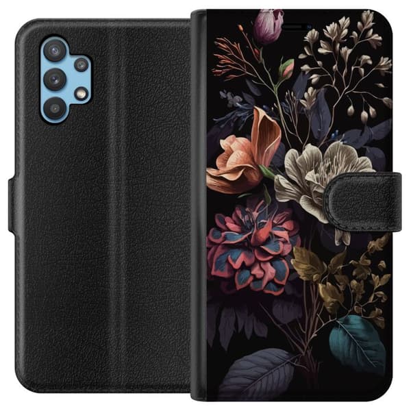 Kompatibelt Plånboksfodral till Samsung Galaxy A32 5G Blommor