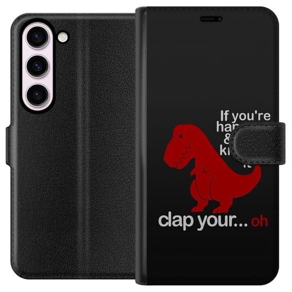 Kompatibel Tegnebogsetui til Samsung Galaxy S23 Dinosaur