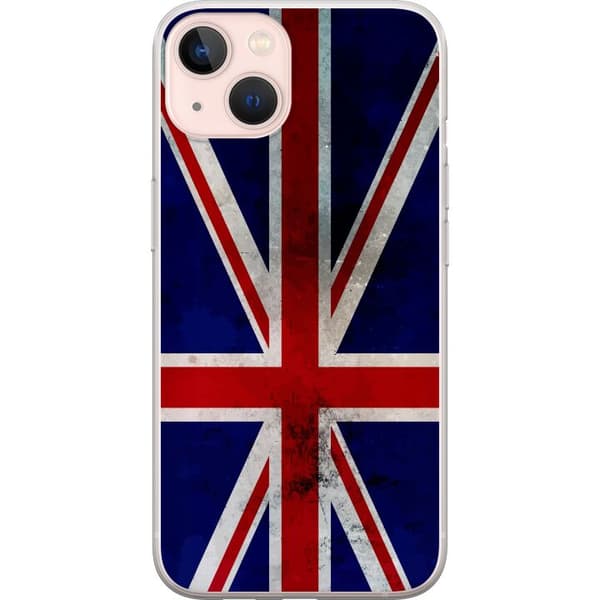 Kompatibelt Mobildeksel til Apple iPhone 13 mini Vintage-inspirert britisk flagg med slitteeffekt